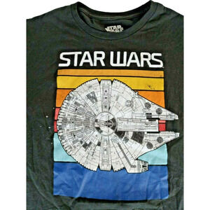 Star Wars Millennium Falcon T-Shirt Size Medium Ship Schematics Fifth Sun